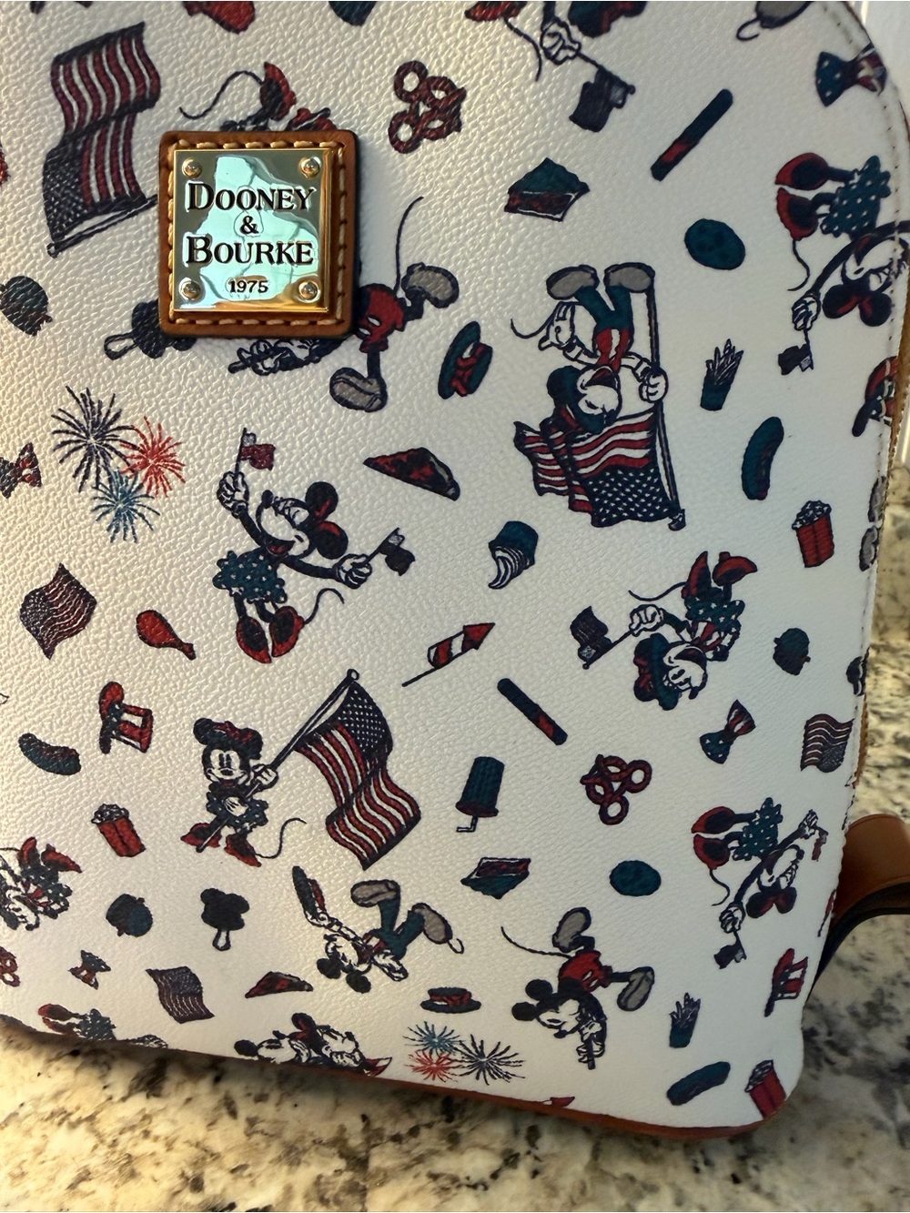 Dooney & Bourke Americana ๐บ๐ธ Mini Backpack Disney Mickey Patriotic Print New - Picture 5 of 11